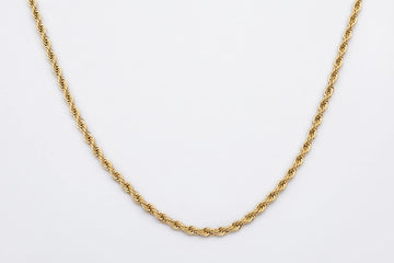 4mm Gold Rope Chain for Men Necklace - CLC&CO