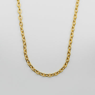 Stainless Steel 6mm Gold Toggle Chain Necklace