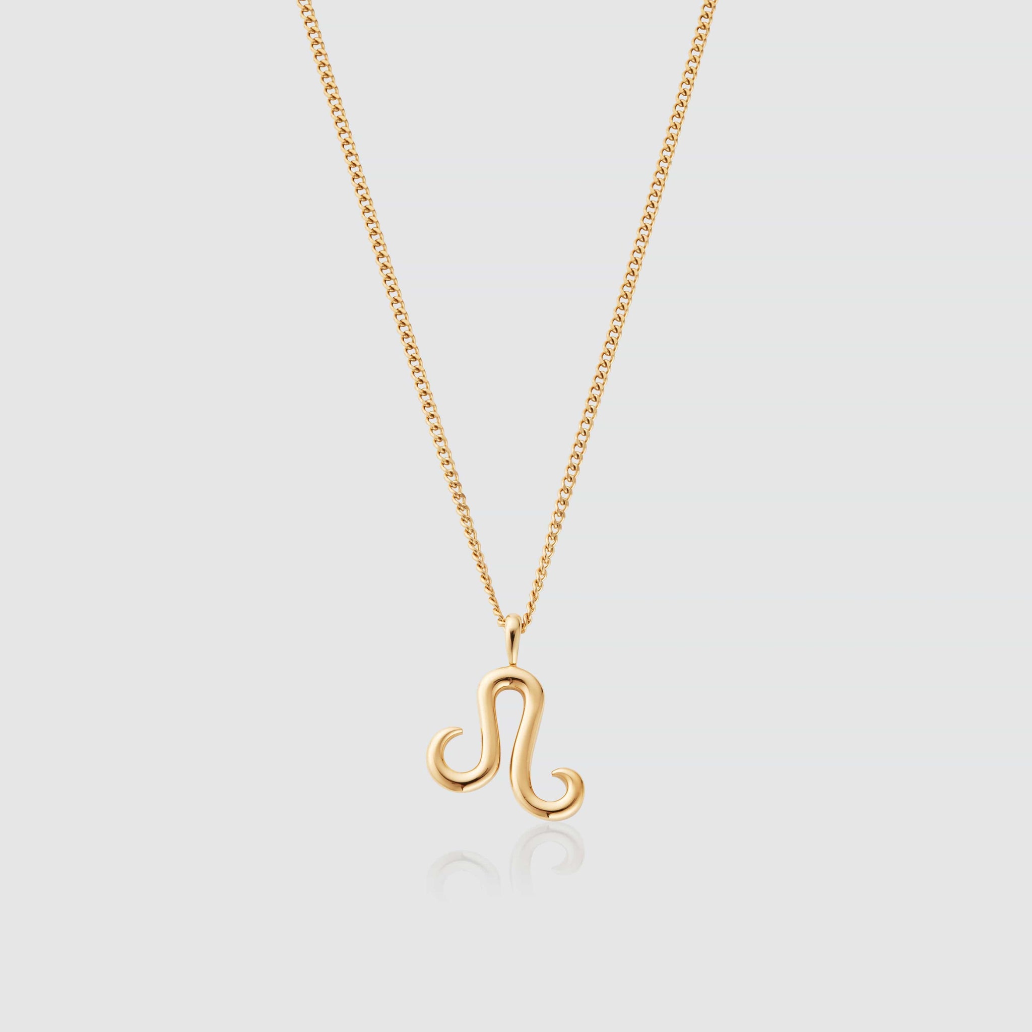 Gold Leo Zodiac Pendant Necklace