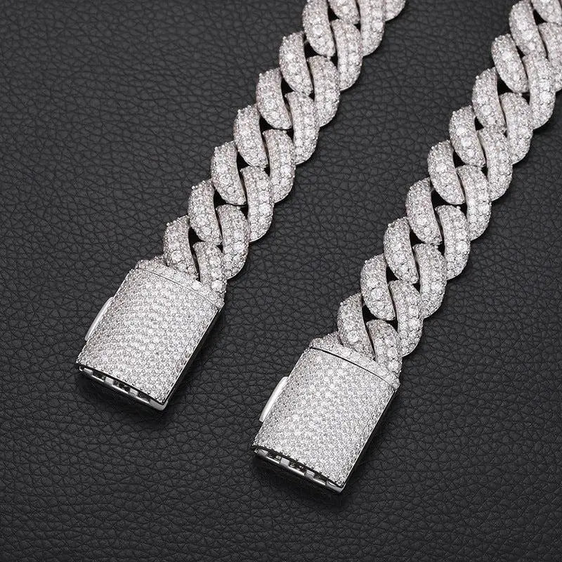 18mm Iced Out Cuban Link Chain - Mixx Chains