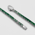 Green Tennis Chain (Silver) 3mm MIXX CHAINS