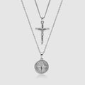 Compass x Crucifix Set (Silver) MIXX CHAINS