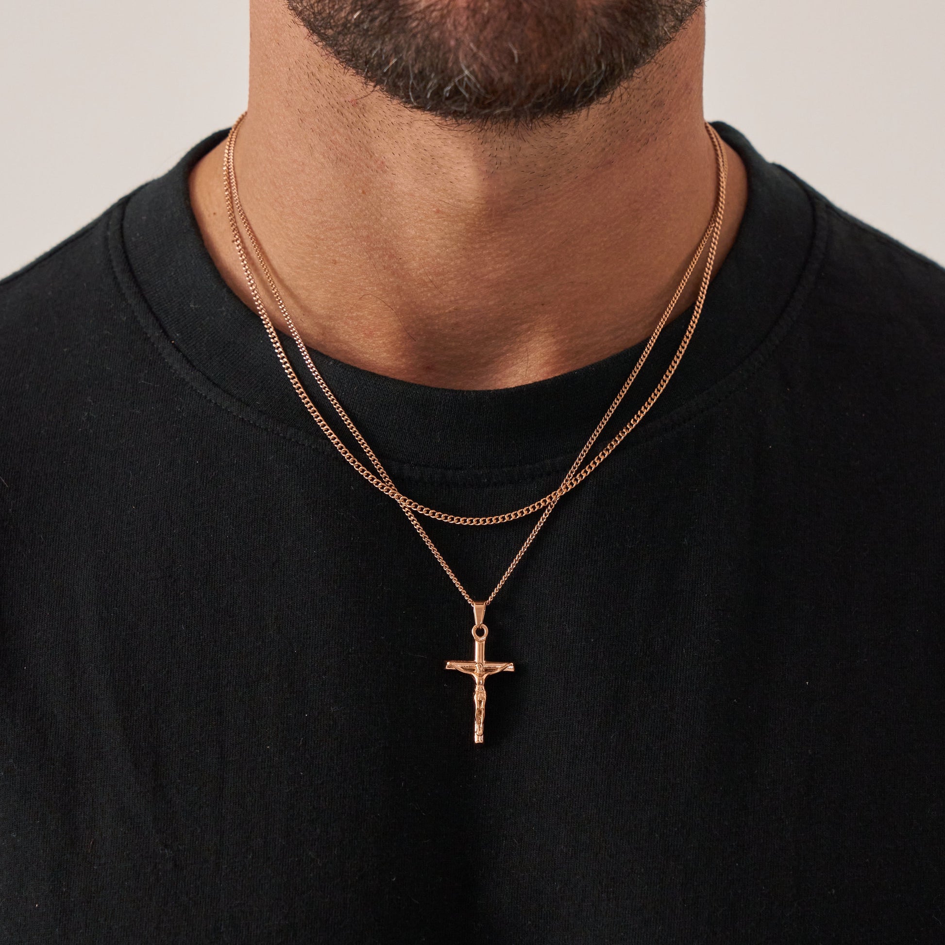 Crucifix and Connell Set (Rose Gold) MIXX CHAINS