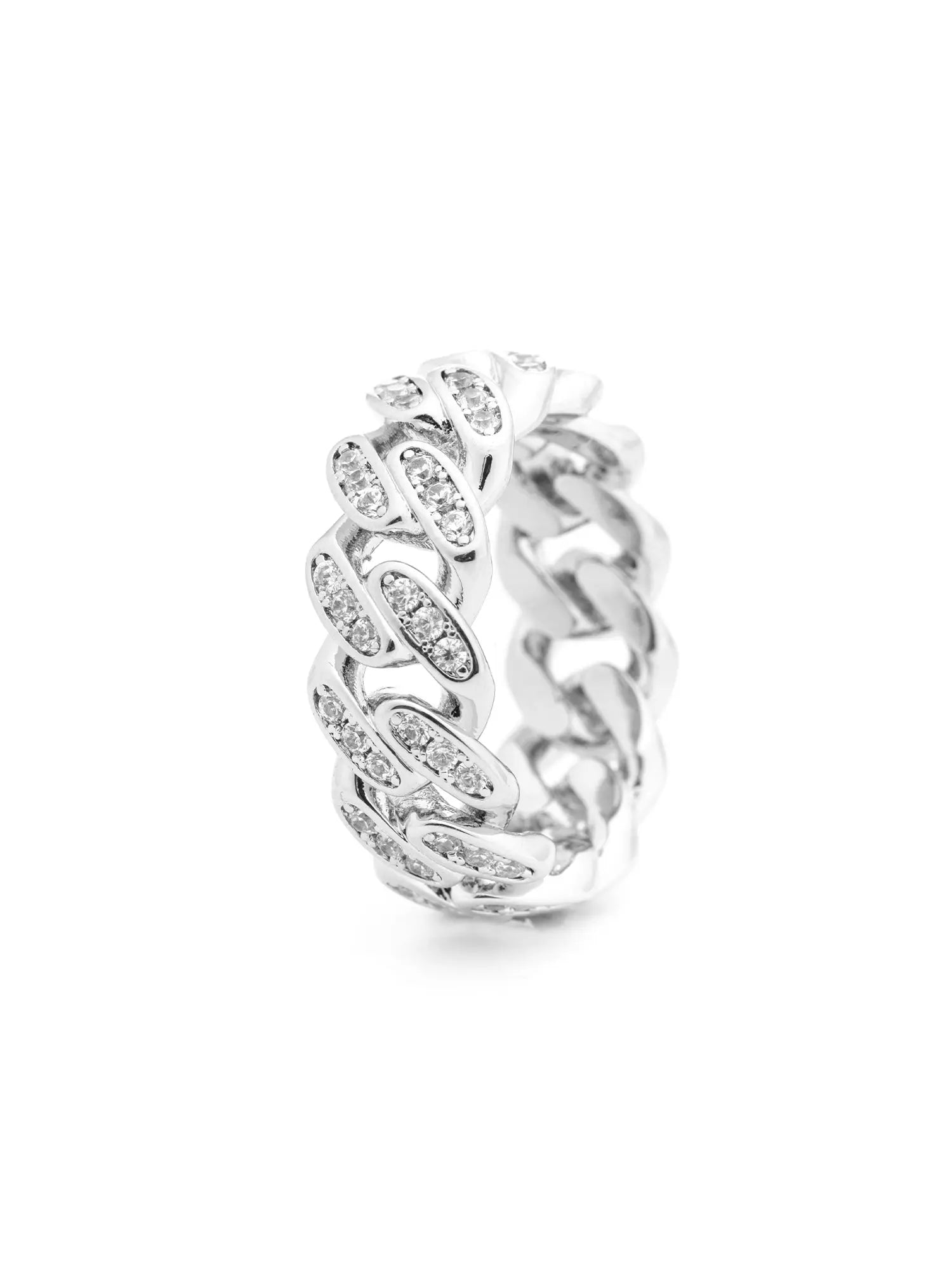Sterling Silver 1/4 CTW Natural Diamond Stackable Link Ring | Stuller