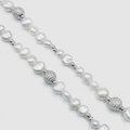 Iced Beaded Real Pearl Necklace (Silver) MIXX CHAINS