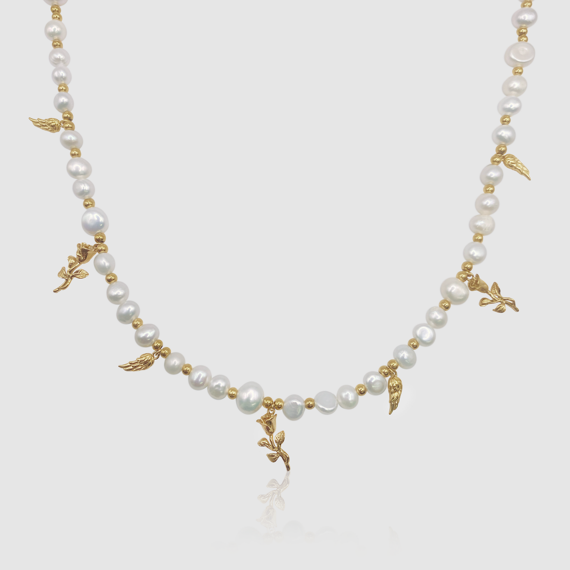 Pendant Real Pearl Necklace (Gold) MIXX CHAINS